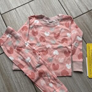 Girl's Heart Print Pajamas